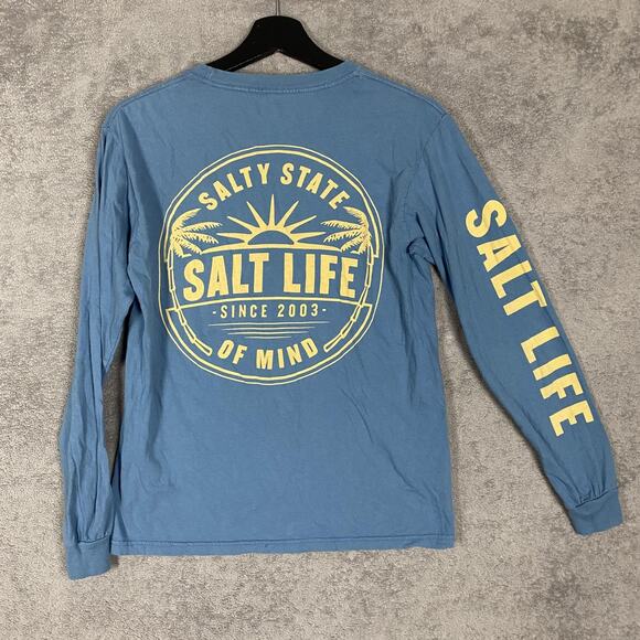 Salt Life Other - Salt Life Shirt Mens Small Blue Long Sleeve Salty State Mind Surf Graphic Beach